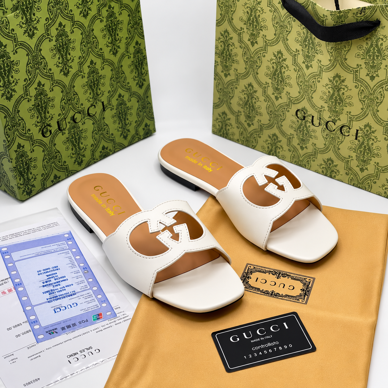 Gucci Interlocking G Slide Sandals
