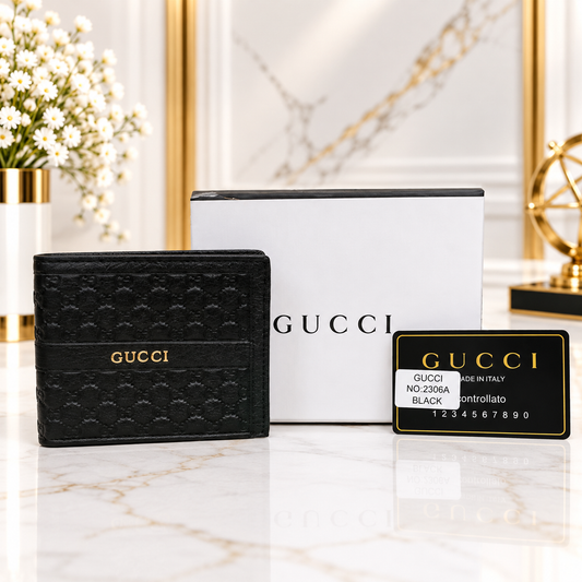 Gucci Micro GG Embossed Bifold Wallet