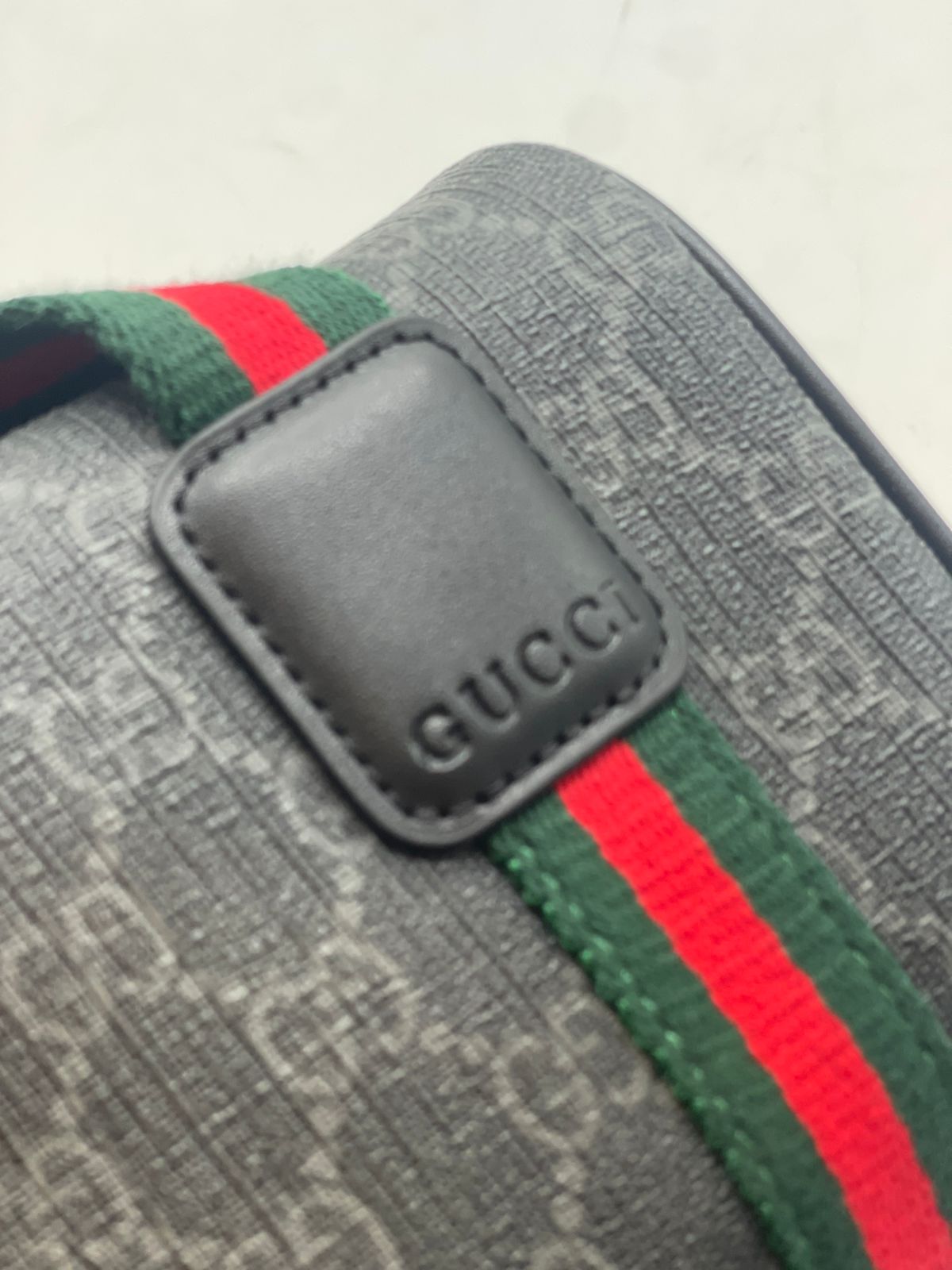 Gu-cci Mini GG Handbag (GG Supreme Canvas – Web Stripe)