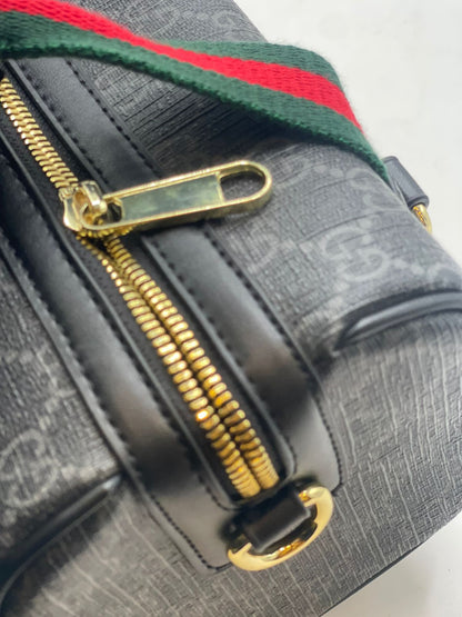 Gu-cci Mini GG Handbag (GG Supreme Canvas – Web Stripe)