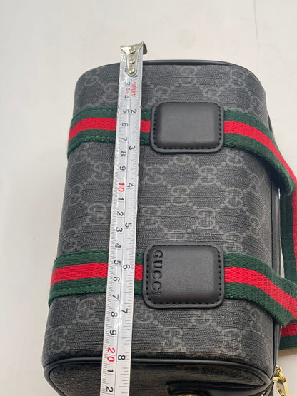 Gu-cci Mini GG Handbag (GG Supreme Canvas – Web Stripe)