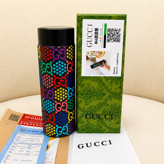 Gucci Multicolor GG Supreme Insulated Smart Temperature Water Bottle