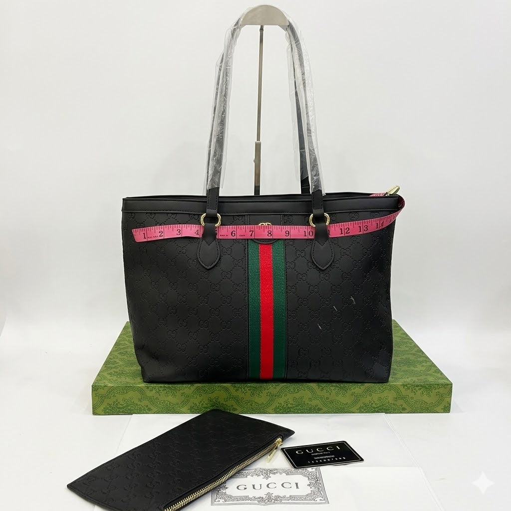 Gu-cci Ophidia GG Medium Tote Bag (Web Stripe Edition)