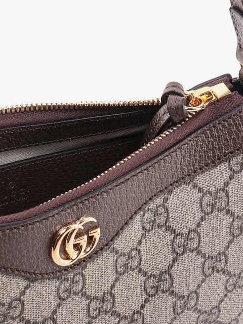 Gucci Ophidia GG Small Shoulder Bag with Leather Trim