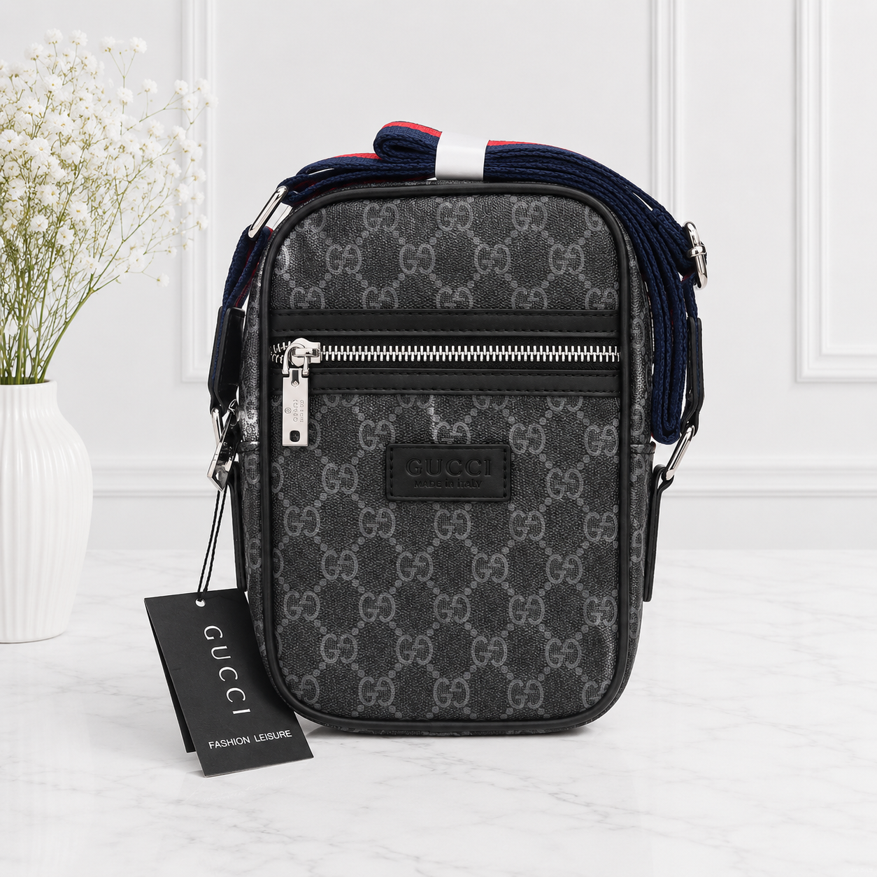 Gucci GG Supreme Mini Messenger Crossbody Bag