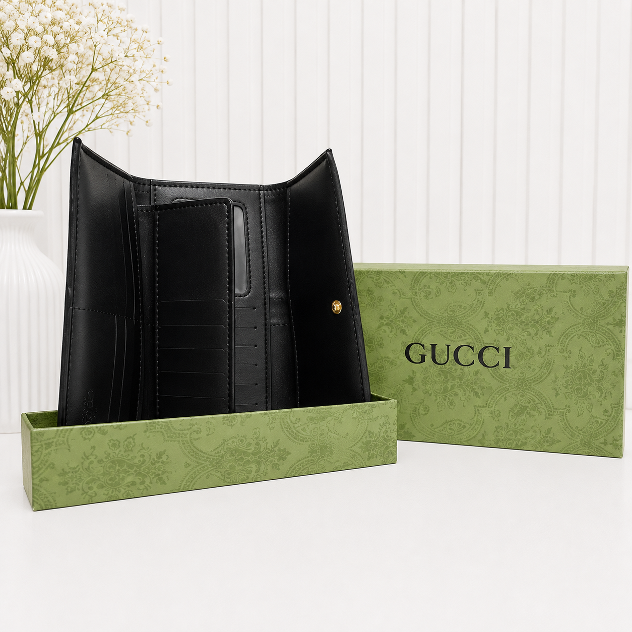Gucci Ophidia GG Supreme Web Stripe Continental Long Wallet