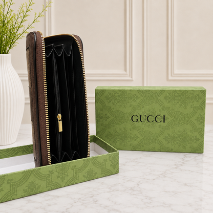 Gucci Ophidia GG Supreme Zip-Around Wristlet Wallet