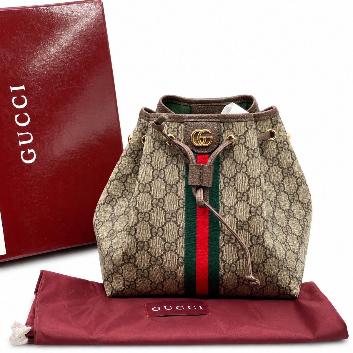 Gucci Ophidia GG Web Stripe Bucket Bag