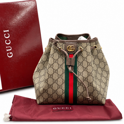 Gucci Ophidia GG Web Stripe Bucket Bag