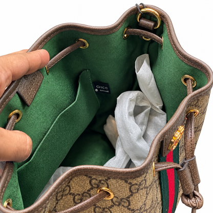 Gucci Ophidia GG Web Stripe Bucket Bag
