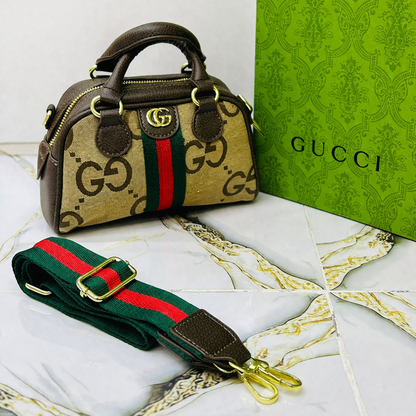 Gucci Ophidia Mini Boston Bag (GG Canvas with Web Stripe)