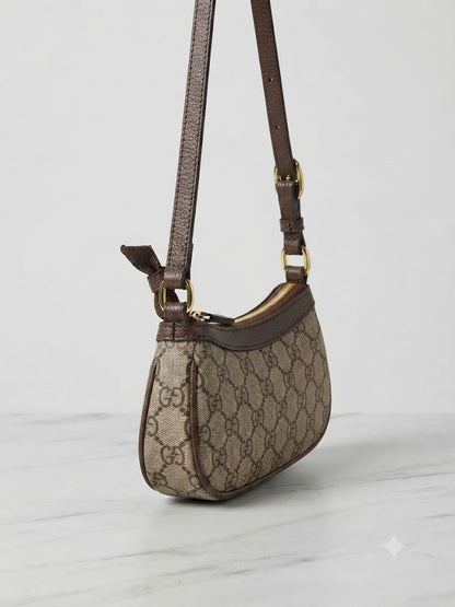 Gucci Ophidia Mini Shoulder Bag with the signature green and red Web stripe