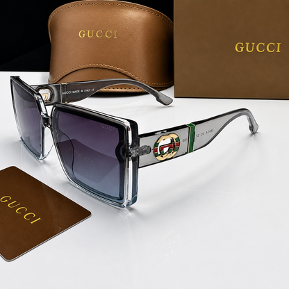 Gucci Oversized Square Sunglasses – Grey Gradient Edition