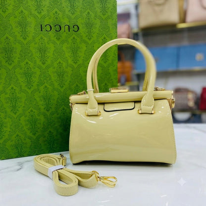 Gucci Patent Leather Top Handle Bag