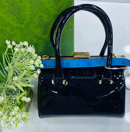 Gucci Patent Leather Top Handle Bag