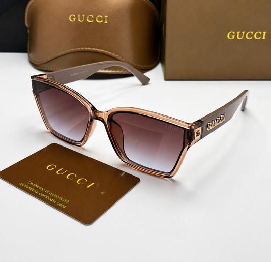 Gucci Rectangular Signature Sunglasses – Pink Brown Gradient Edition