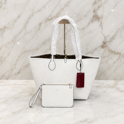Gucci Reversible Leather Tote Bag with Pouch