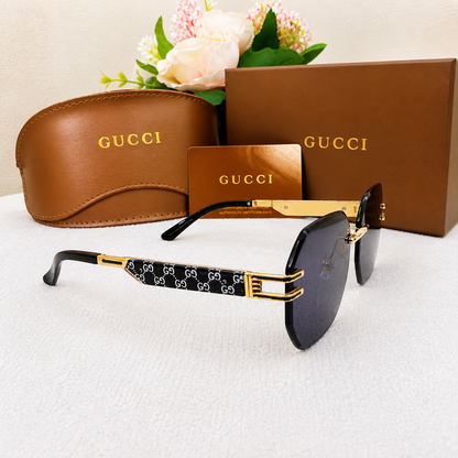 Gucci Rimless Hexagon Gradient Sunglasses