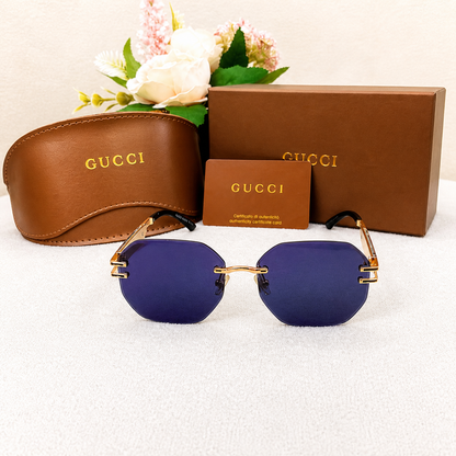 Gucci Rimless Hexagon Gradient Sunglasses