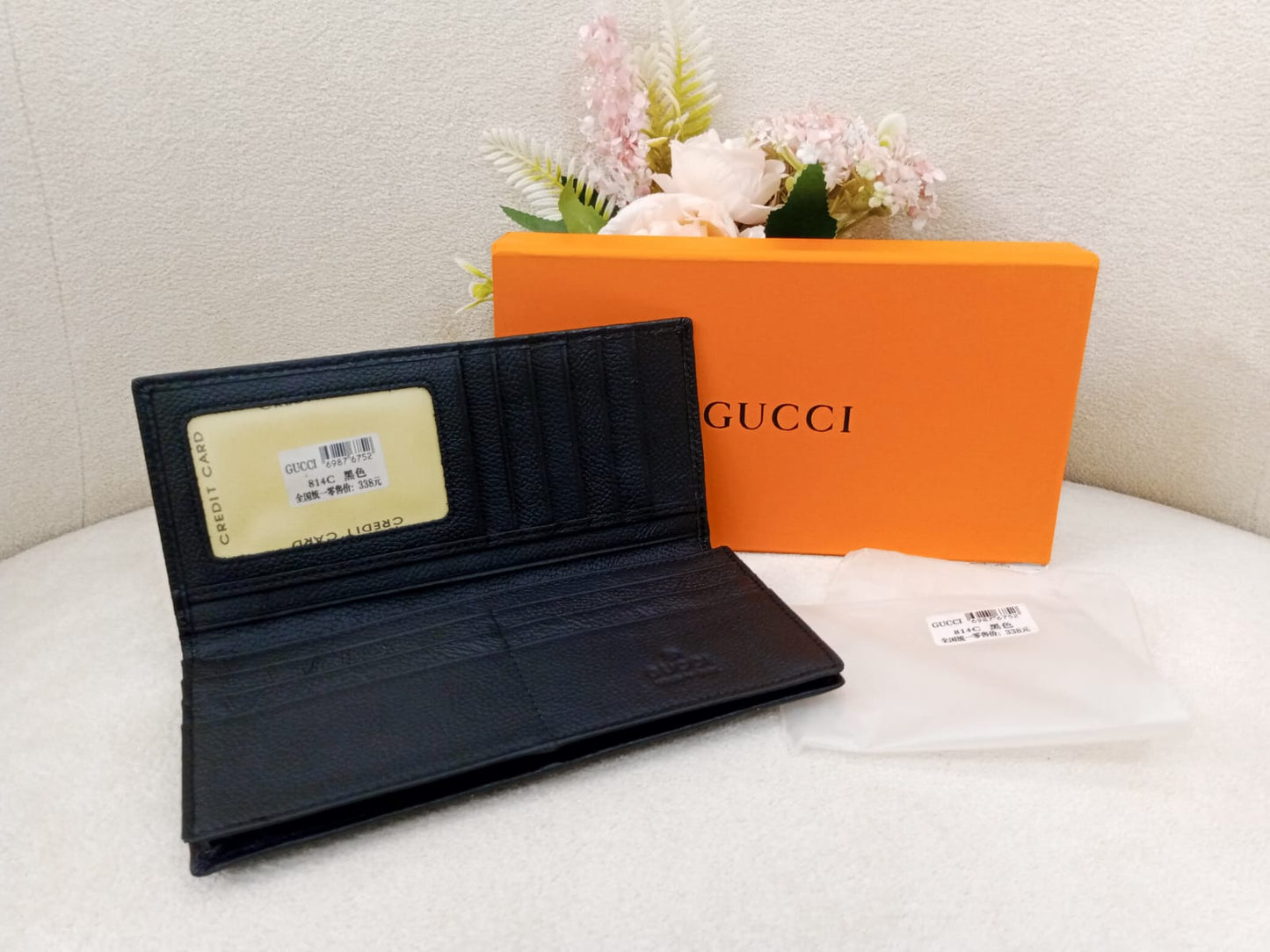 Gucci Signature Leather Long Wallet