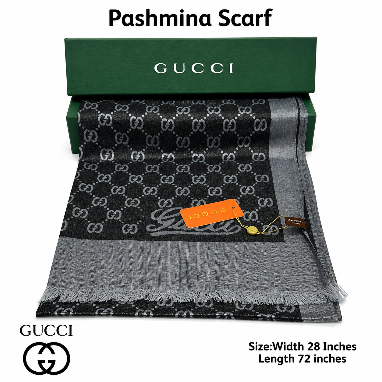Gucci Signature Luxe Pashmina Shawl