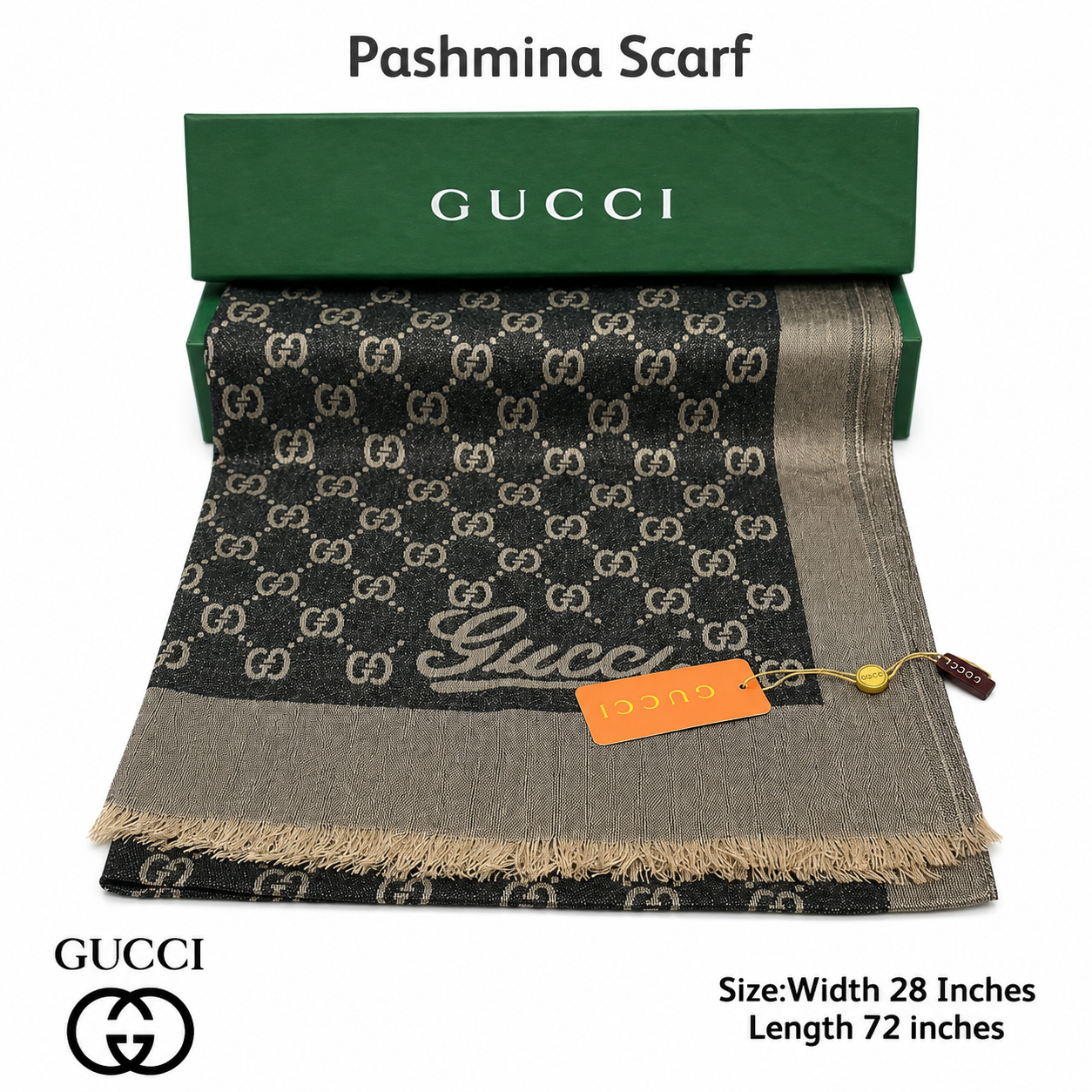 Gucci Signature Luxe Pashmina Shawl