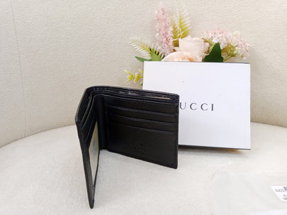 Gucci Signature Stripe Premium Leather Bifold Wallet
