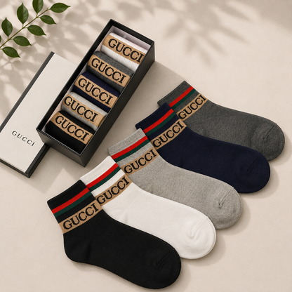 Gucci Web Stripe Logo Premium Ankle Socks