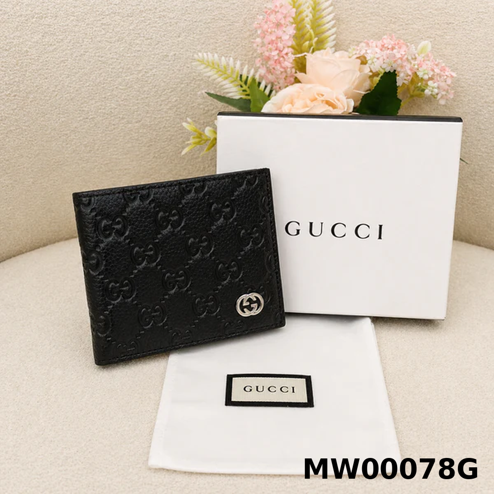 Gucci GG Embossed Premium Leather Bifold Wallet