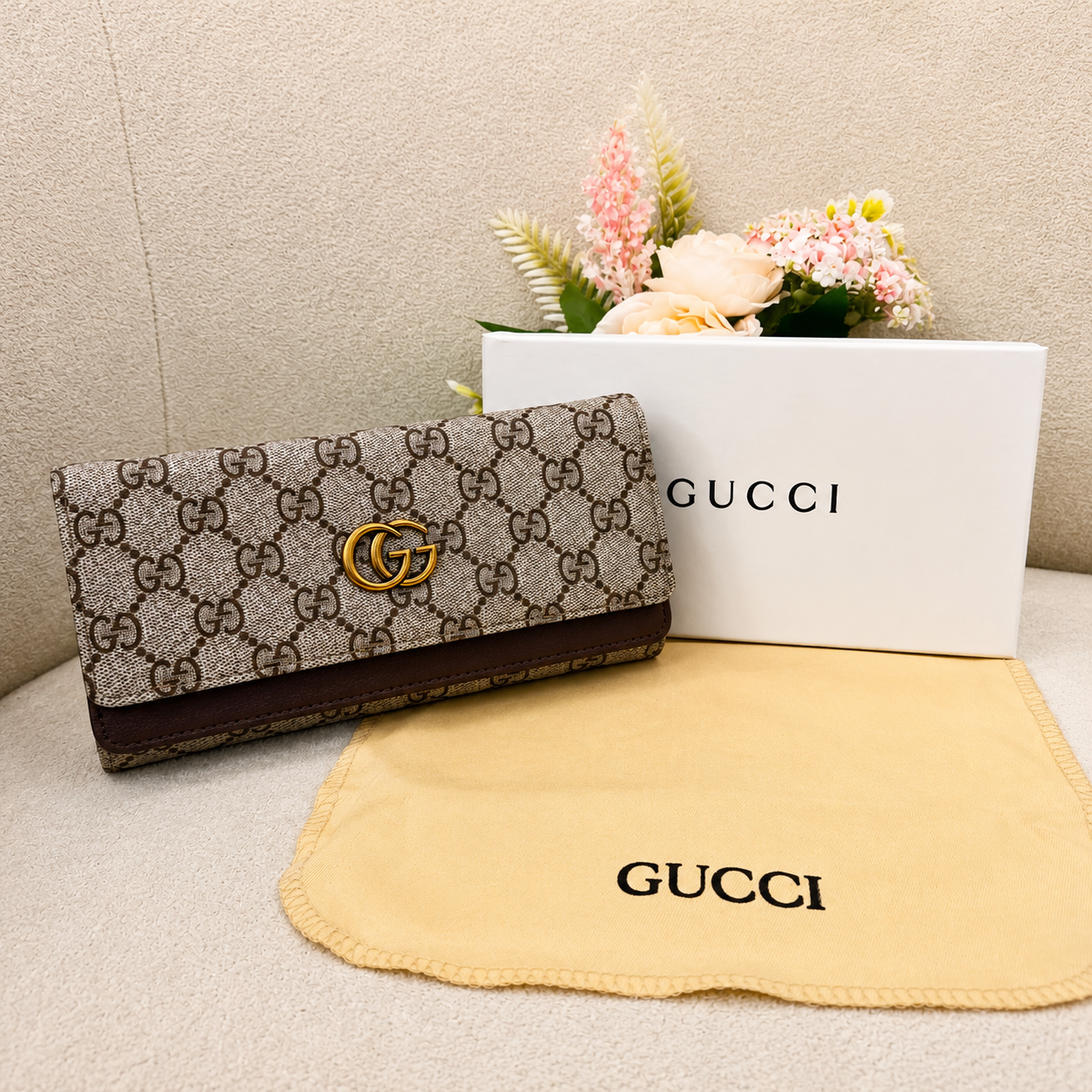 Gucci GG Marmont Supreme Continental Wallet