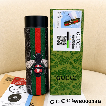 Gucci GG Supreme Bee Web Stripe Insulated Smart Temperature Water Bottle