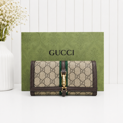 Gucci GG Supreme Web Stripe Long Wallet