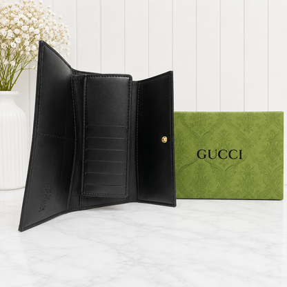Gucci Horsebit 1955 GG Supreme Continental Long Wallet