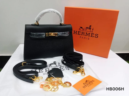 Hermès Mini Kelly Style Top Handle Bag - Black