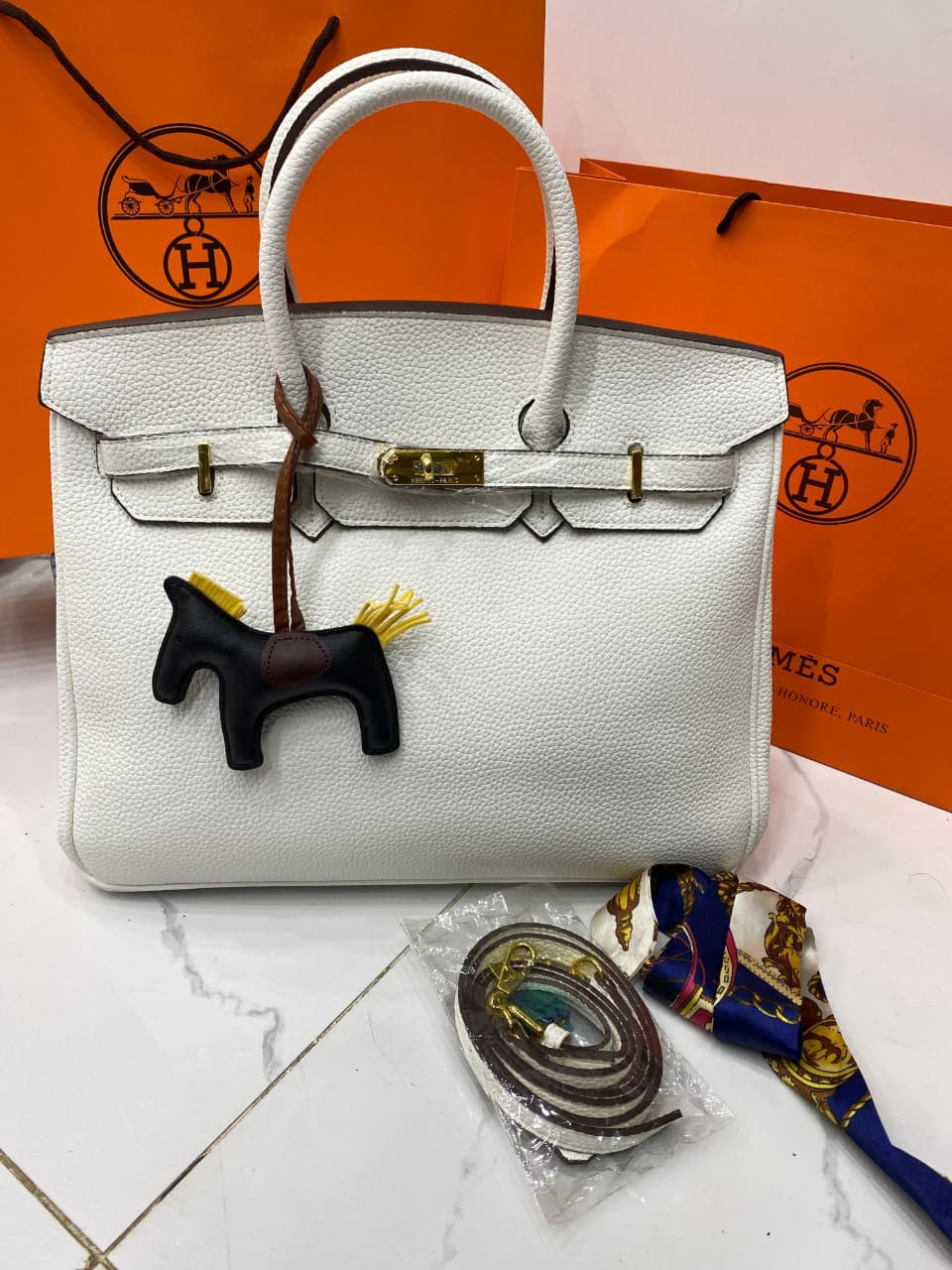 Hermès Birkin Leather Tote Bag Official Model # BK35