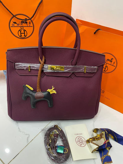 Hermès Birkin Leather Tote Bag Official Model # BK35
