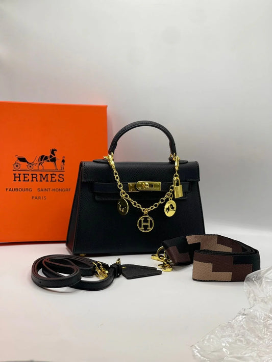 Hermès Mini Kelly Style Top Handle Bag - Black