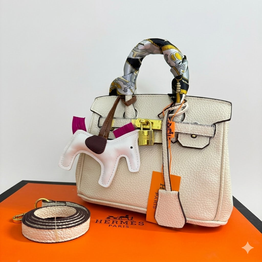 Hermès Birkin Mini Bag with Twilly & Rodeo Charm