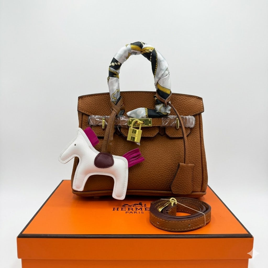 Hermès Birkin Mini Bag with Twilly & Rodeo Charm
