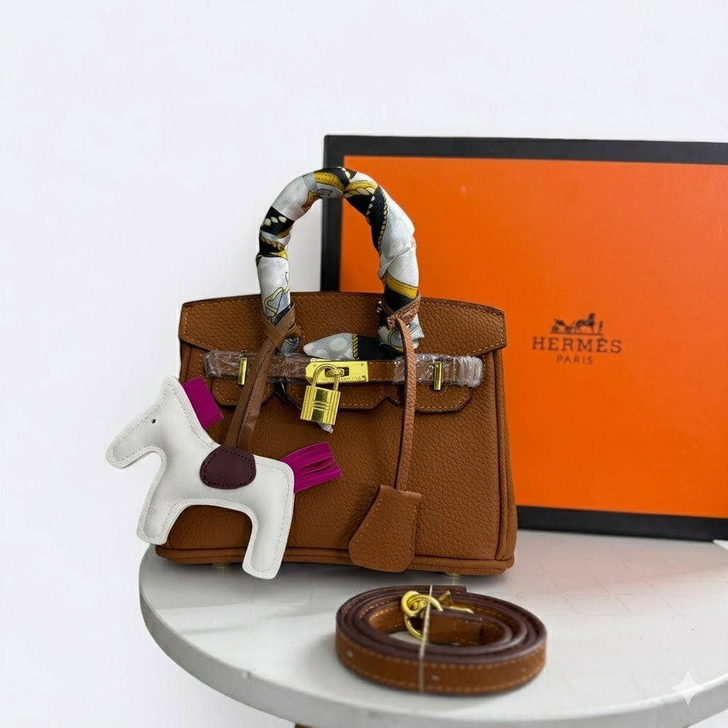 Hermès Birkin Mini Bag with Twilly & Rodeo Charm