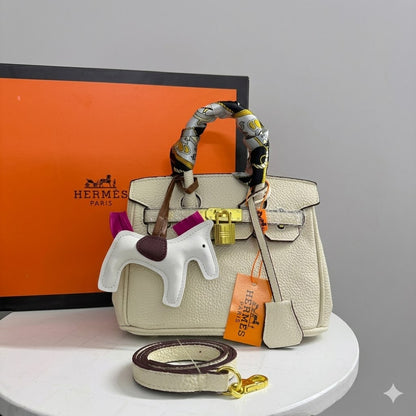 Hermès Birkin Mini Bag with Twilly & Rodeo Charm