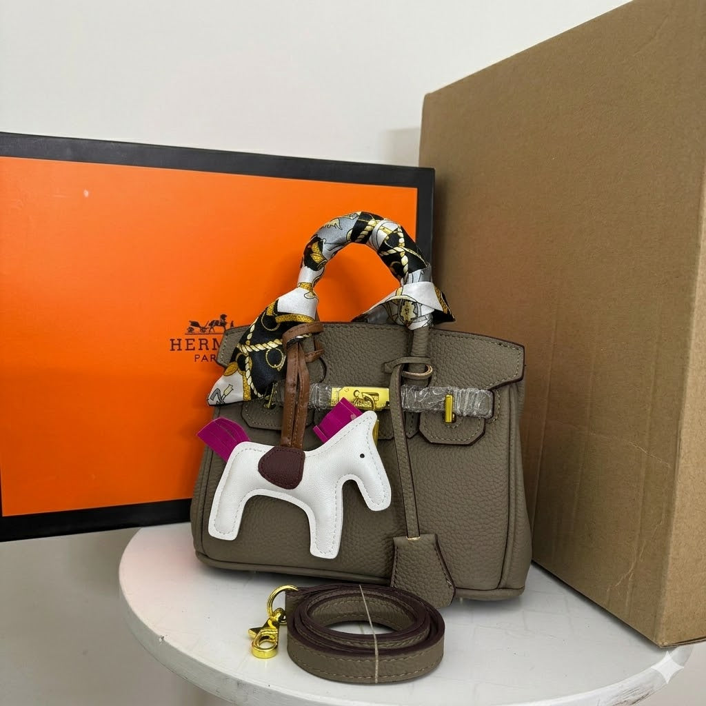 Hermès Birkin Mini Bag with Twilly & Rodeo Charm