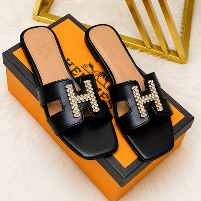Hermès Crystal H Slide Sandals