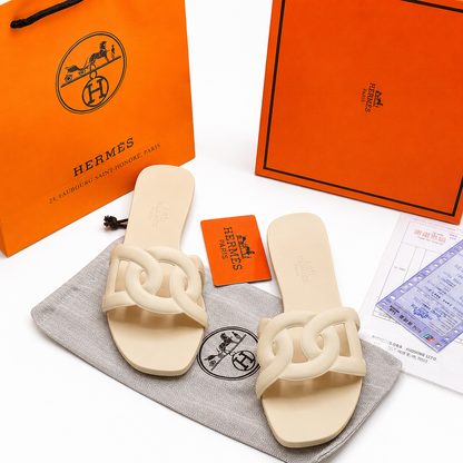 Hermès H Logo EVA Slide Sandals