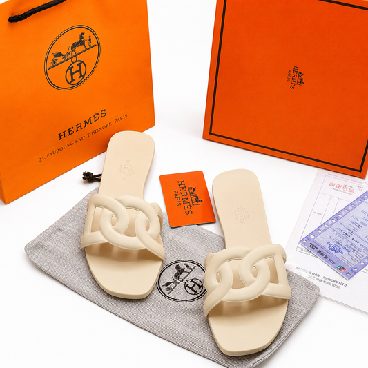 Hermès H Logo EVA Slide Sandals