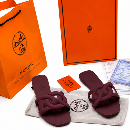 Hermès H Logo EVA Slide Sandals