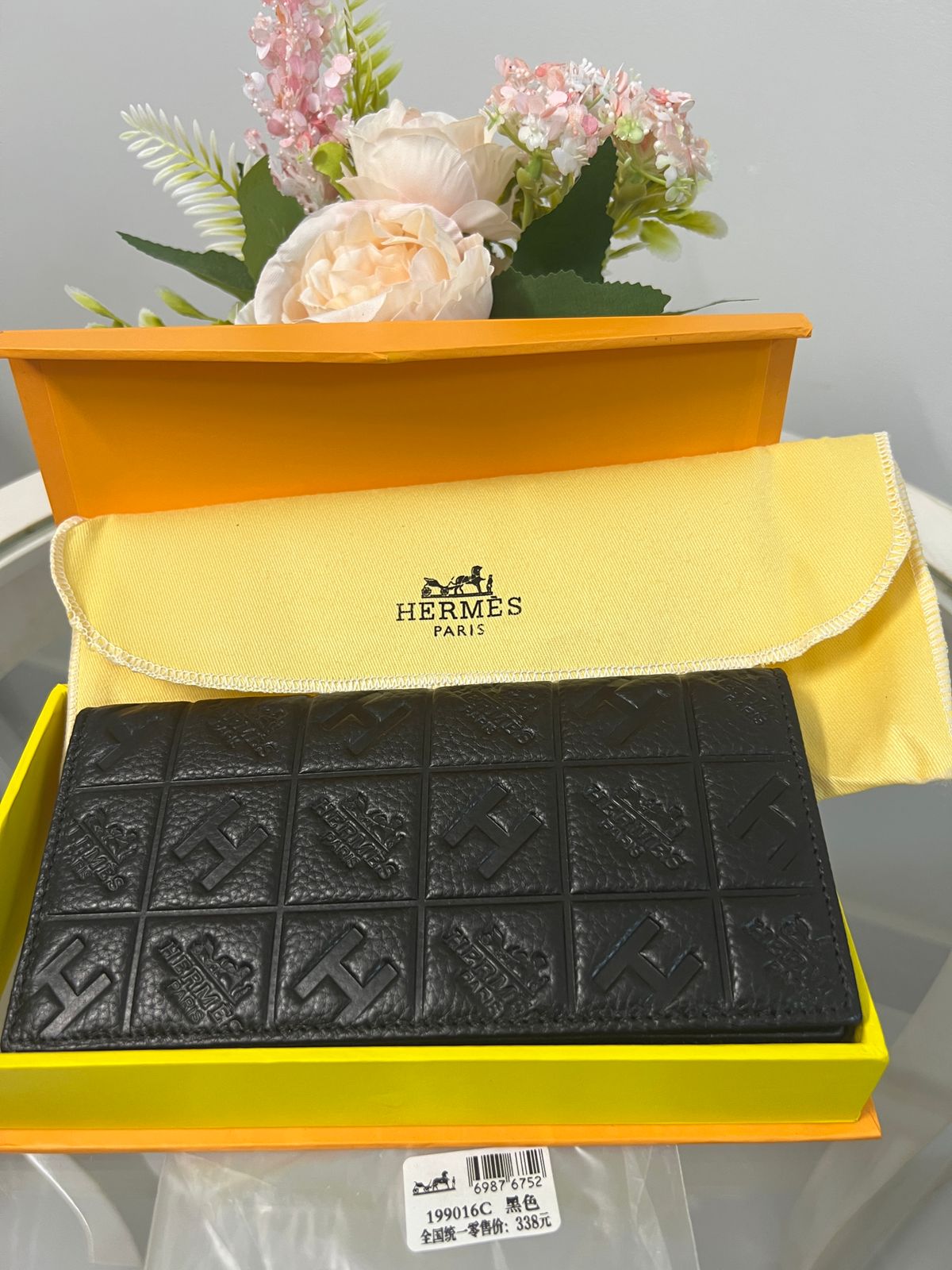 Hermès H Monogram Embossed Long Wallet Style