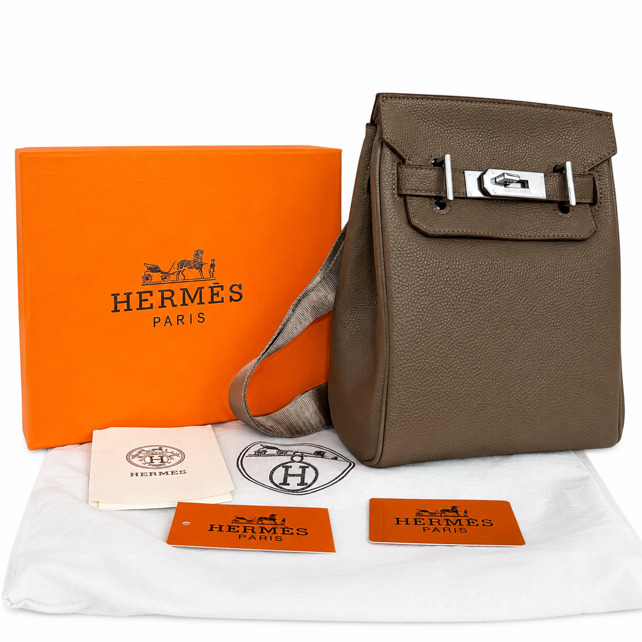 Hermès Herbag Zip Backpack