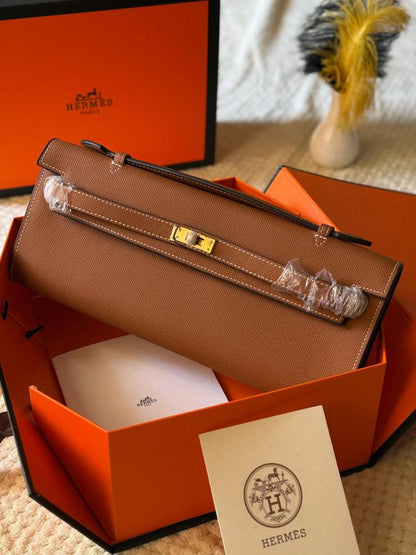 Hermès Kelly Cut Clutch Bag (Epsom Leather Style)