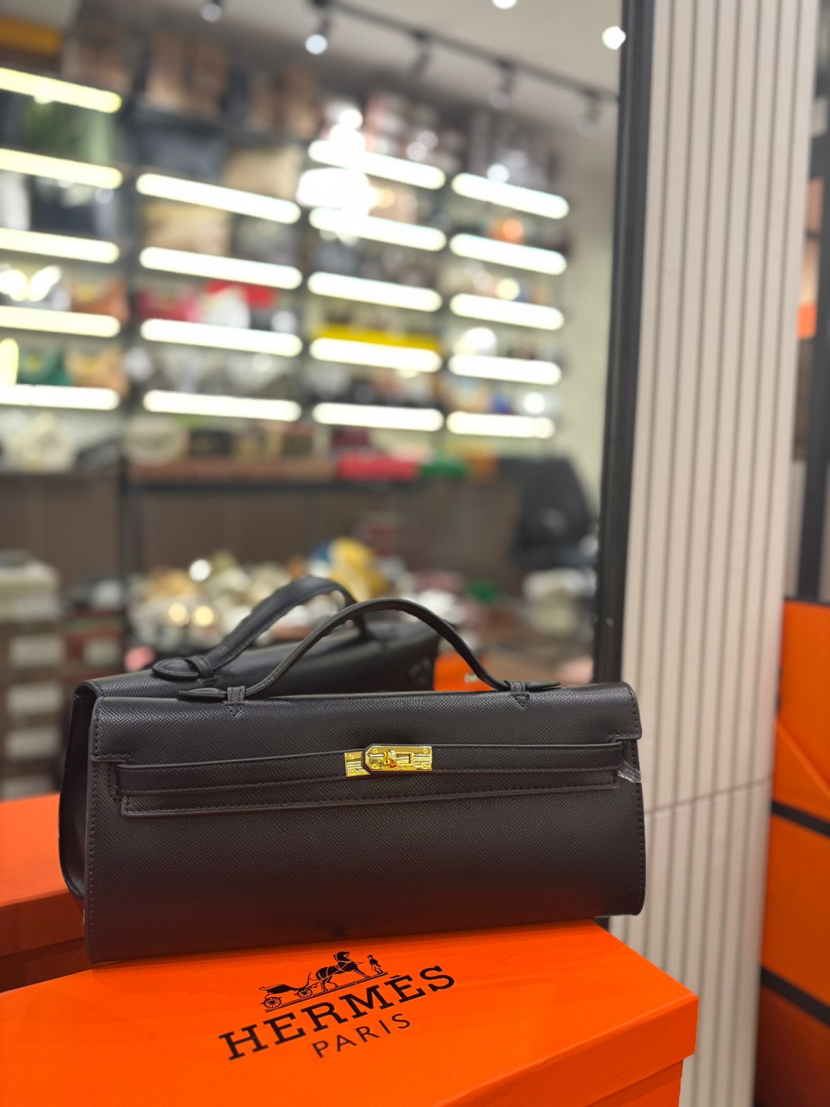 Hermès Kelly Cut Clutch Bag (Epsom Leather Style)